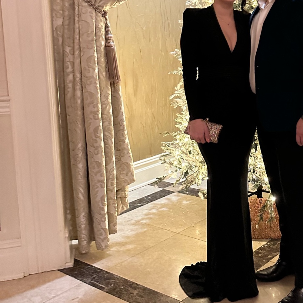 Zhivago Black Maxi Dress Elegant Formal Wear